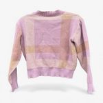 Witty Fox Cottagecore Plaid Crop Cardigan Sweater Pink Tan Size S Photo 1