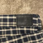 American Eagle  Pants Womens 4 XLong Plaid Black Tan High Rise Straight Leg Grung Photo 2