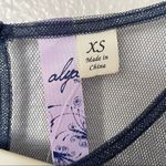 Alya NWT Francesca's Fit-n-Flare Mesh Lace Overlay Navy/Nude Dress Size XS Photo 1