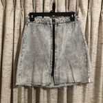 One Teaspoon One X Acid Wash Exposed Zipper Denim Skirt Photo 0