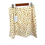 We Wore What Mini Slip Skirt Size Medium Satin it Ditsy Daisy Y2K Daisies Floral Photo 3