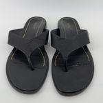 Vionic  Agave Comfort Toe‎ Post Sandal Flip Flop Black Leather Women 11 Comfort Photo 1