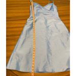 Da Vinci Ice Blue Satin Fit & Flare Y2K Holiday Party Dress Size 10 VTG Photo 5