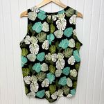 Croft & Barrow Croft & Barrow Leaf Print Tank Top - Black, Green, White Size L Photo 5