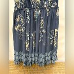 Free People  Blue Floral Mini‎ Dress Size Small Photo 2