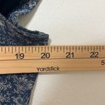 Ralph Lauren  Floral Paisley Midi Dress Size Large Blue Cotton Ruffle Photo 6