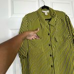 Ashley Stewart  Women’s vintage yellow/blue striped button up shirt - Size 18w Photo 2