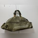 Y2K Calla Womens Snake Pattern Studded Faux Purse Satchel Hand Bag Green Photo 5