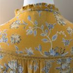 American Rag Yellow Floral Long Sleeve Blouse Size L Photo 5