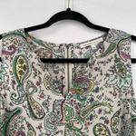 Daniel Rainn  Women Sleeveless Paisley Floral Colorful Chiffon Blouse Medium Whit Photo 15