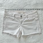 American Eagle  Outfitters White Low Rise Shortie Jean Shorts Photo 2