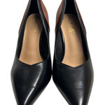 SEVEN BIG TREE Black Brown Color Block Pointed Toe Stiletto Heels Size 40 US 9.5 Photo 0