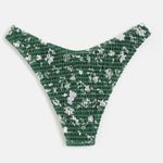 SheIn Bikini Bottom Women’s L Green Floral Print Smocked Bikini Bottom OC3A Photo 6