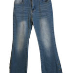 SheIn Blue Cotton Blend Wide Leg Flare Casual Denim Jeans Women Sz 27 Photo 0