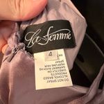 La Femme  Lavender/Gray  Spaghetti Strap V Neck Dress Size 4 NWT Photo 4