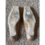 Toteme Croc Embossed Leather Square Toe Mules Kitten Pumps Womens Italy 39 US 9 Brown Photo 9