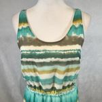 Apt. 9 Aqua cream and mocha blend chiffon maxi dress size small Photo 1