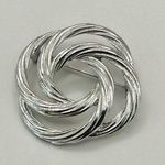Vintage silver tone twisted knot Brooch Photo 8