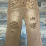 Vervet  Women's Distressed Tan Jeans Photo 0