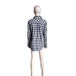 Carhartt Blue and White Plaid Long Sleeve Top Photo 3
