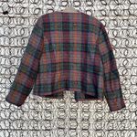 Christopher & Banks  Plaid Wool Blend Zipper Front Blazer Jacket LARGE Photo 2