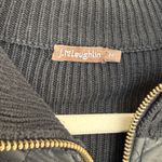 J. McLaughlin  Quilted Silk Zip Front Jacket Mock Neck Knit Cotton Black M Photo 1