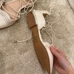 ALDO  Cream Lace-Up Ballet Flats Photo 6