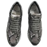 NEW Voile Blanche Sneakers in Snakeskin Leather and Mirror Size 37 Shoes Silver Photo 1