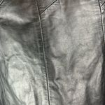 Northside Vintage Black Leather A-Line Skirt Sz 13 Flare Hem Photo 12