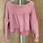 Blue B Collection Coral Orange Peasant Top Womens Size L Cropped Pink Size L Photo 0