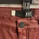 Kut From The Kloth  Connie Fab Ab Ankle Skinny Berry Snakeskin Coated Jeans Size8 Photo 3