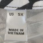 Isaac Mizrahi Live! 5X Black White Geo Rose Print Button Front Dress Plus Size Photo 6