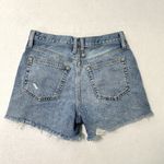 Free People  Distressed Cut-Off Denim Jean Shorts Boho Beach Medium Wash size 28 Photo 4