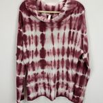 Anthropologie Pilcro Pullover Sweatshirt Tie Dye Purple Waffle Thermal Relaxed L Photo 2