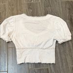 Aerie  white spring Lace Accent Crop Top size small EUC Photo 5