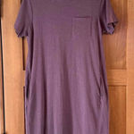 Pact  100% Organic Cotton Shirt Dress w/ Pocket Purple Women’s size Medium Photo 0