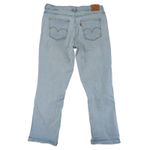 Levi's 724 High Rise Straight Crop Jeans Light Wash Distressed Size 32 Photo 1