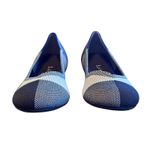 Rothy's The Flat Shoes Size 9 Navy Blue Gray Knit Pointed ballet flat Photo 4