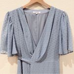 Bellevue the Label Powder Blue Short Sleeve Maxi Wrap Dress Size Small Preowned Photo 2