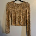 American Eagle  Cheetah Print Long Sleeve Shirt Photo 0