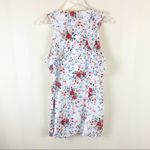 Parker  Cold Shoulder Ruffle Mini Dress Size XS White Floral NWT Photo 2