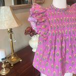 Ultramarine Bella Top Purple Yellow Flowers Double Ruffle Sleeve Photo 2
