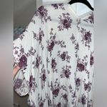 Altar'd State Altar’d State Lilac Floral Cape Short Sleeved Cardigan Oversized Size Small Photo 5