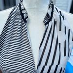 Maeve High low Black and White Dress Photo 6