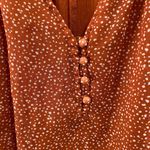 Abercrombie & Fitch Burnt Orange Polka Dot Chiffon Thong Bodysuit Size Small Photo 2