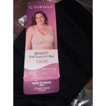 Brand New Curveez Women's Size Medium Braeez Full Support Bra Black Photo 5