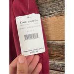 Free People  NWT Womens Burgundy Faux Suede Belted Cropped Pants sz 0 Photo 4