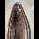 Brighton  Cowhide Genuine  Leather‎ Purse One Sided Fur Brown 9”x5.5” Photo 2