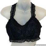 Maurice's  Black Lace Padded Racerback Bralette Size Large Photo 0
