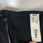 MNG‎ Long Sleeve Gauze Keyhole Back Blouse Black Size 4 Photo 5